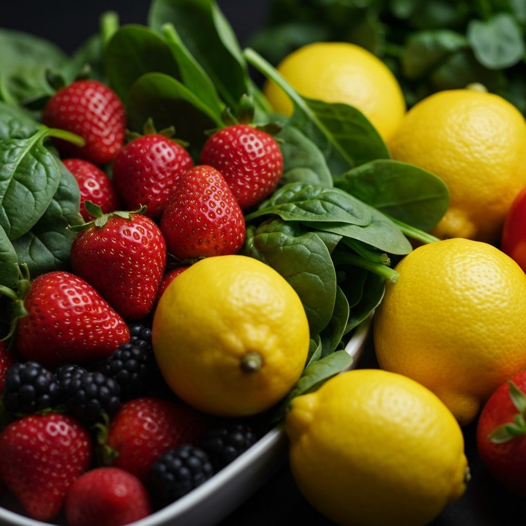 Colorful fresh produce rich in micronutrients